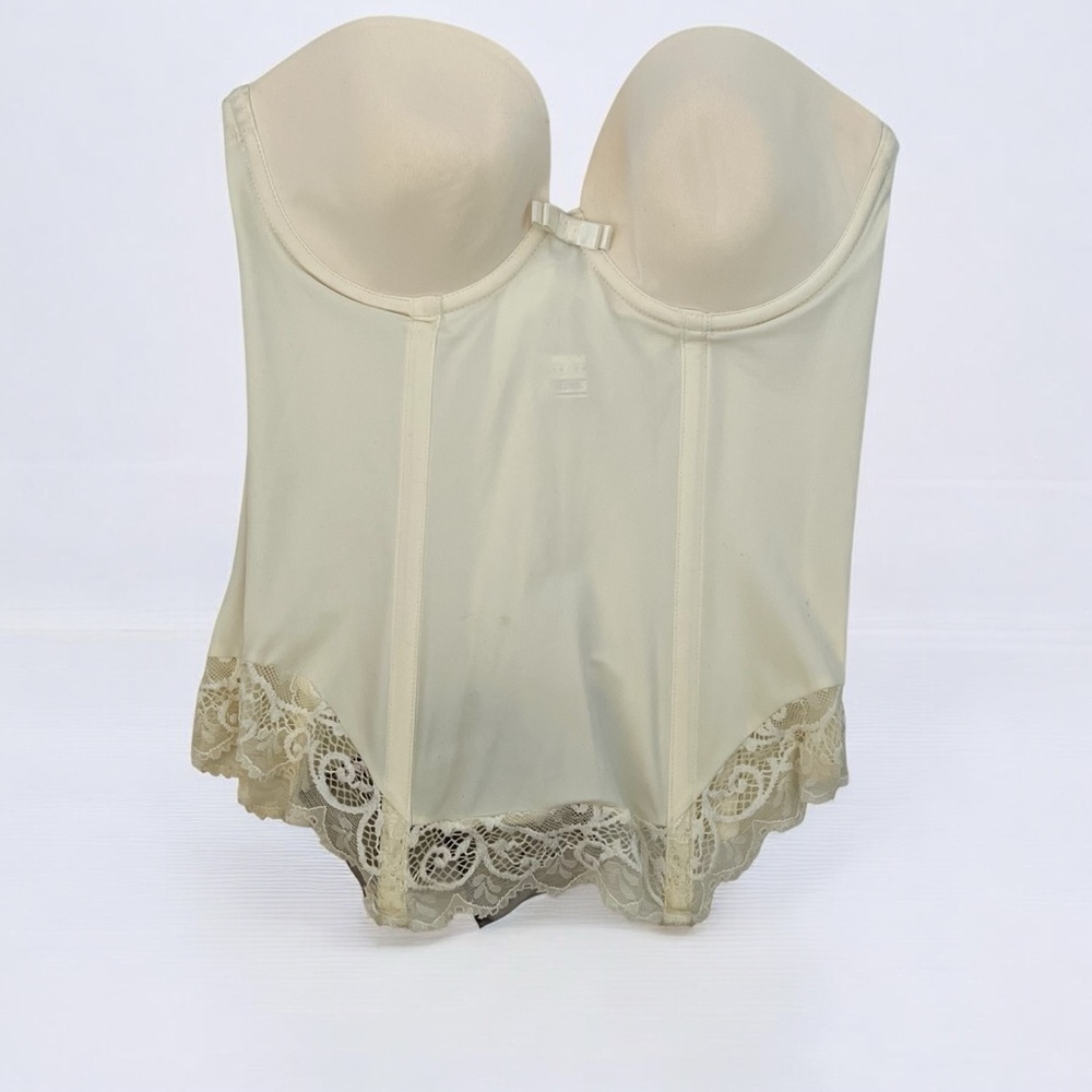 Simone Perele Women's Corset Bra Removable Straps & Garters Ivory Sz 34B